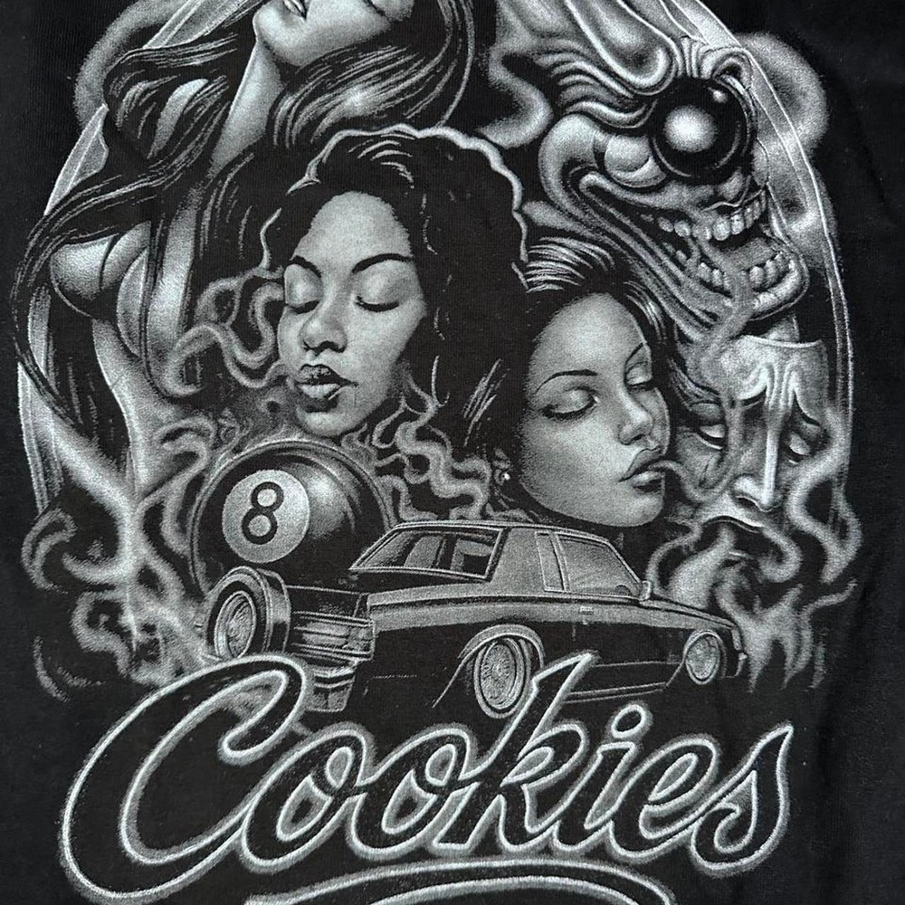 Cookies SF Mens Graphic T-Shirt Black Lowrider 8-Ball Streetwear Small RN143867